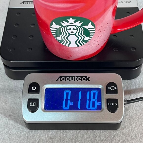 Starbucks 11oz Red White Swirl Ceramic Mug Cup 2024 Microwave & Dishwasher Safe - Picture 12 of 12